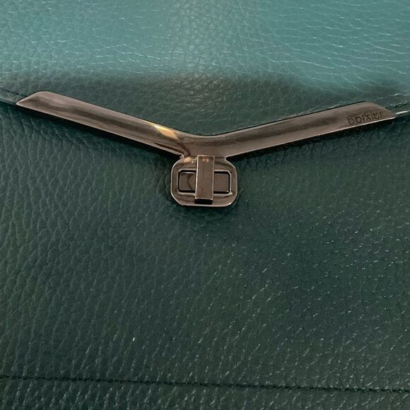 Botkier Valentina Green Leather Envelope Flap Clutch Wallet - Picture 4 of 6